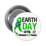 Earth Day Awareness Pinback Button