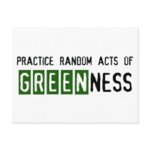 Earth Day - Be Green Postcard
