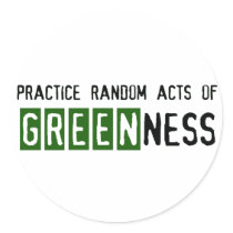Earth Day - Be Green stickers