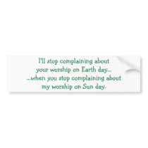 Earth day bumper stickers