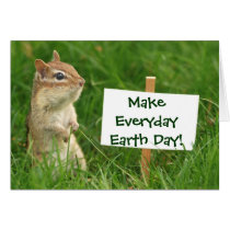 Earth Day Chipmunk Card