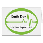 Earth  Day EKG Greeting Cards