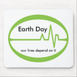 Earth  Day EKG mousepads