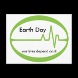 Earth  Day EKG postcards