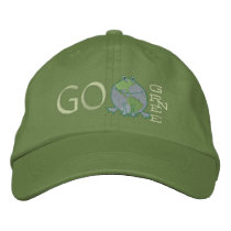Earth Day Environmental embroidered hats by jamiecreates1 Earth Day Environmental embroidered hats