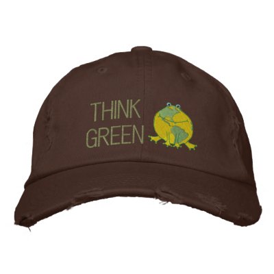 Earth Day Environmental Embroidered Hats by jamiecreates1