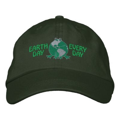 Earth Day Environmental Embroidered Hats by jamiecreates1