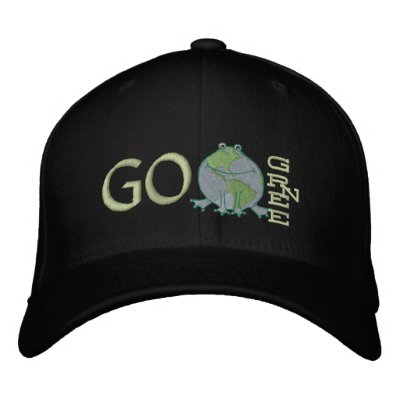 Earth Day Environmental Embroidered Baseball Caps by jamiecreates1