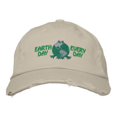 Earth Day Environmental Embroidered Hats by jamiecreates1
