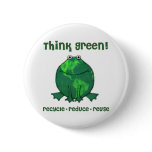 Earth Day Environmental Frog buttons