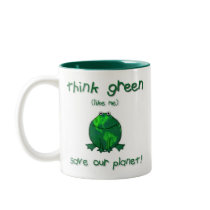Earth Day Environmental Frog mugs