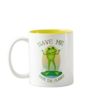 Earth Day Environmental Frog mugs