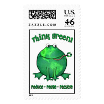 Earth Day Environmental Frog postage