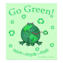 Earth Day Environmental Frog posters