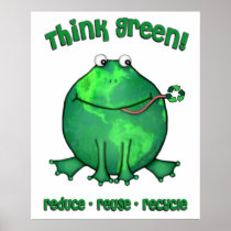 Earth Day Environmental Frog Print