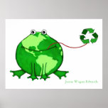 Earth Day Environmental Frog Print