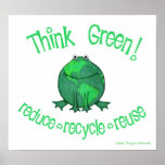 Earth Day Environmental Frog Print