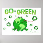 Earth Day Environmental Frog Print