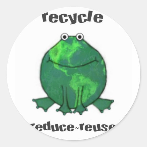Earth Day Environmental Frog Stickers