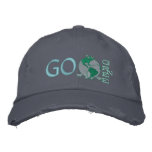 Earth Day Environmental Green Frog embroidered hats
