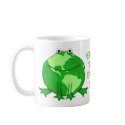 Earth Day Environmental Green Frog mugs by jamiecreates1 Earth Day Environmental Green Frog mugs
