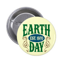 Earth Day Established 1970 buttons
