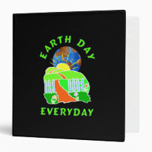Earth Day Every Day 3 Ring Binder