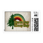 Earth Day Every Day, Retro Rainbow stamps