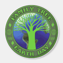 Earth Day Family Tree Magnet