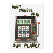 Earth Day Gamble Postcard by jamiecreates1 Earth Day Gamble Postcard