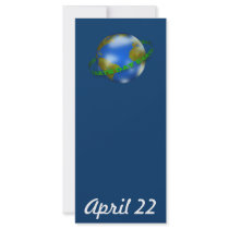 Earth Day Globe Bookmark Rack Card