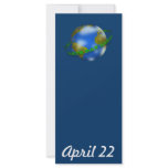 Earth Day Globe Bookmark rack cards