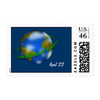 Earth Day Globe Postage Stamp stamp