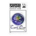 Earth Day Globe Stamp