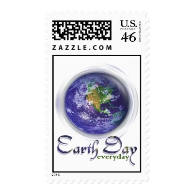 Earth Day Globe Stamp by Hafapea