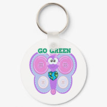 Earth Day Go Green butterfly Goofkins keychains