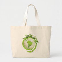 EARTH DAY GO GREEN CANVAS BAGS