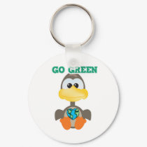 Earth Day Go Green goose Goofkins keychains
