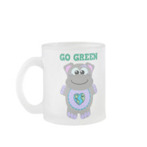 Earth Day Go Green hippo Goofkins mugs by goofkins Earth Day Go Green hippo Goofkins mugs