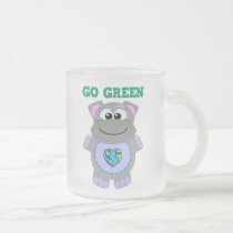 Earth Day Go Green hippo Goofkins mugs