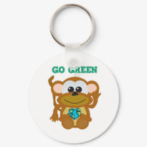 Earth Day Go Green monkey Goofkins keychains