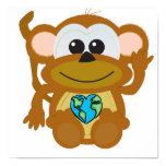 Earth Day Go Green monkey Goofkins Poster
