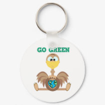 Earth Day Go Green ostrich Goofkins keychains