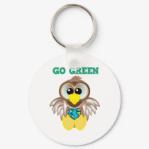 Earth Day Go Green owl Goofkins keychains