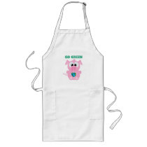 Earth Day Go Green pig Goofkins aprons