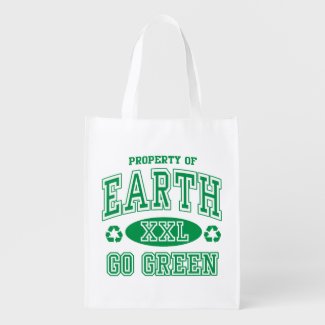 Earth Day Go Green Reusable Grocery Bags