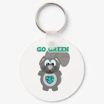Earth Day Go Green squirrel Goofkins keychains