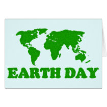 Earth Day Grass Map Card