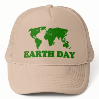 Earth Day Grass Map Hat hat