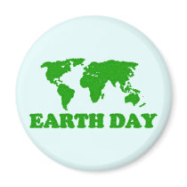Earth Day Grass Map Magnet